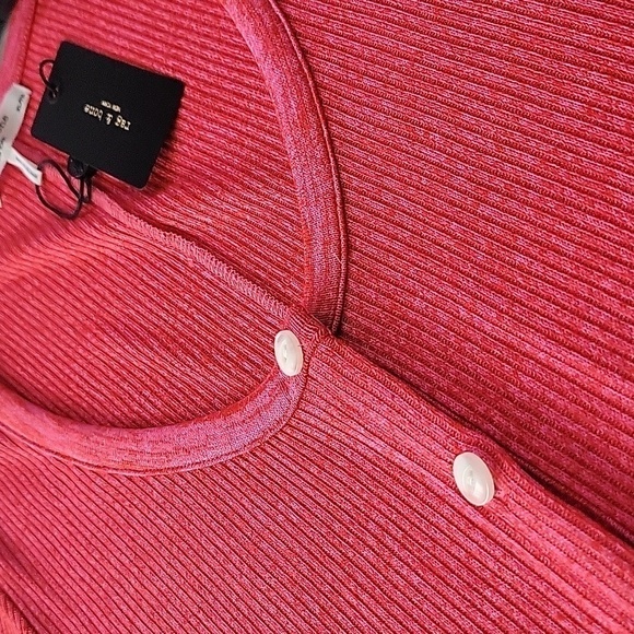 Rag & Bone The Knit Rib Scoop Neck Tee Rib T-Shirt - Picture 14 of 15